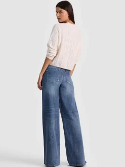 Alice and Olivia CECILIE CASHMERE CABLEKNIT PULLOVER