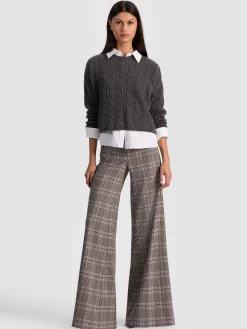 Alice and Olivia CECILIE CASHMERE CABLEKNIT PULLOVER