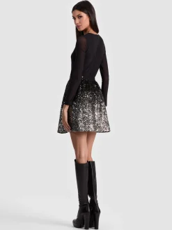 Alice and Olivia CHARA EMBELLISHED MINI DRESS