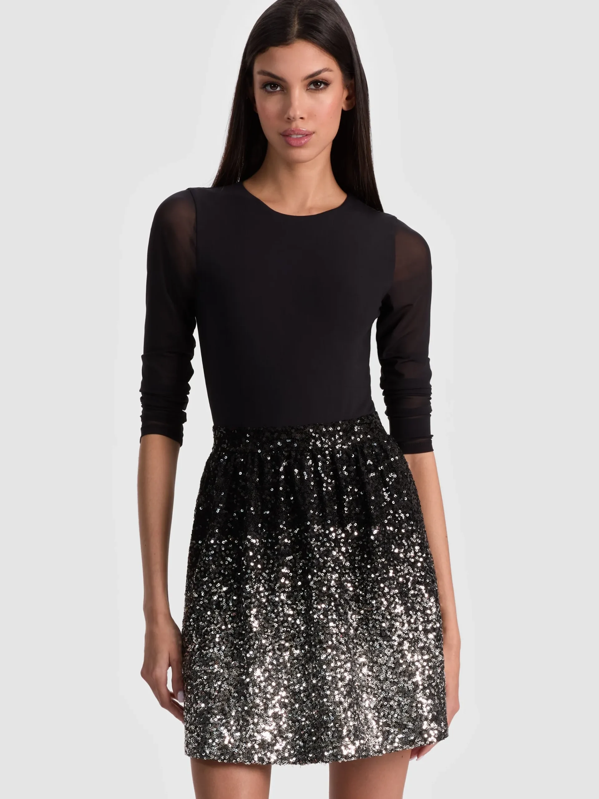 Alice and Olivia CHARA EMBELLISHED MINI DRESS