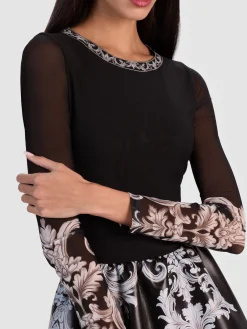 Alice and Olivia CHARA VEGAN MINI DRESS