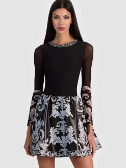 Alice and Olivia CHARA VEGAN MINI DRESS
