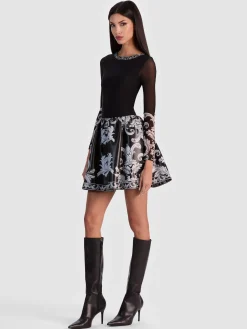 Alice and Olivia CHARA VEGAN MINI DRESS