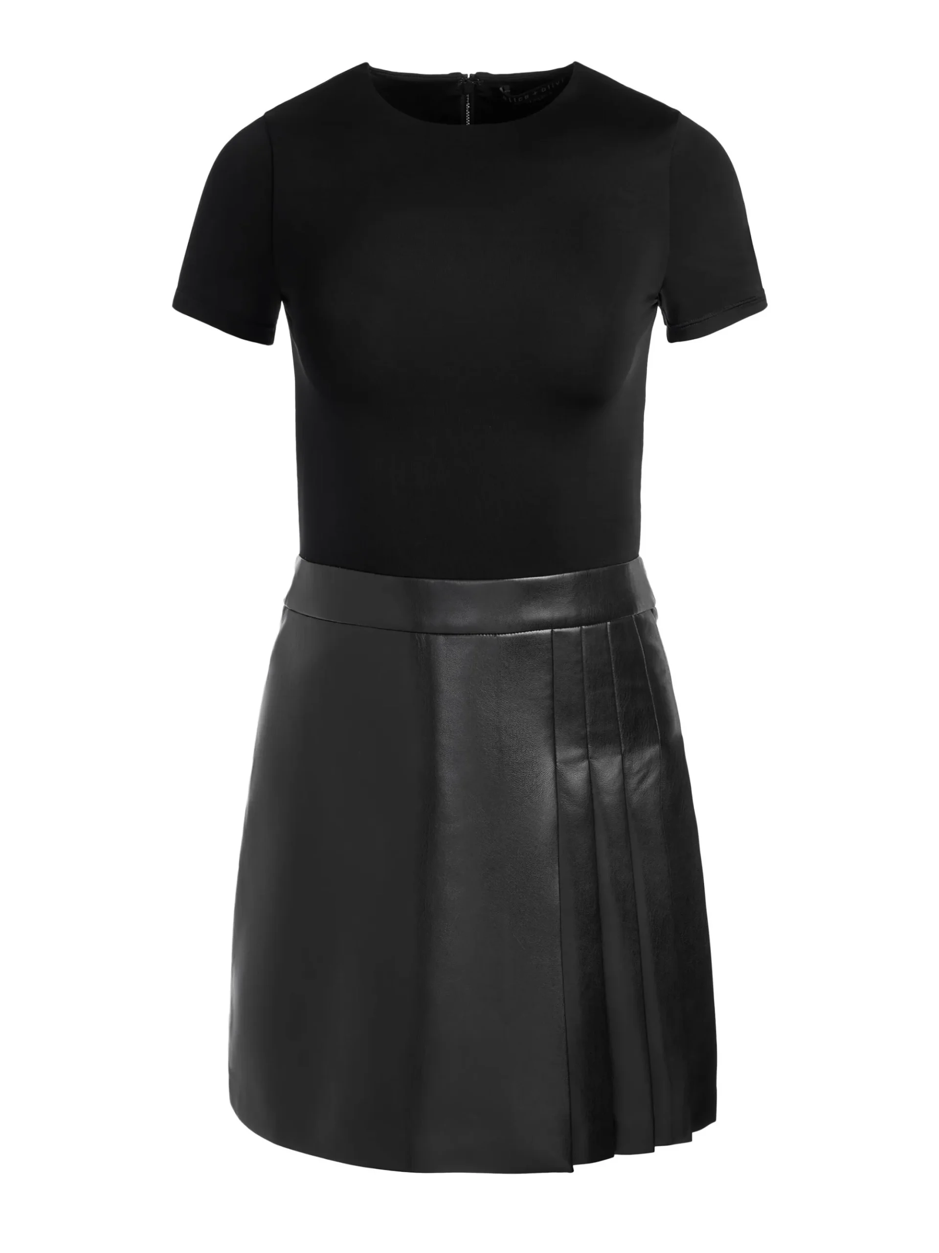 Alice and Olivia CHARA VEGAN MINI DRESS