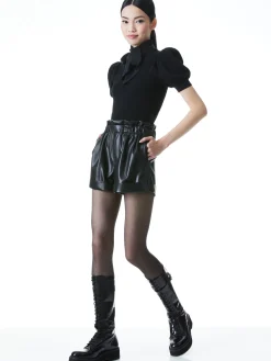 Alice and Olivia CHASE PUFF SLEEVE SWEATER