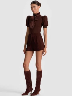 Alice and Olivia CHASE PUFF SLEEVE SWEATER