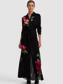 Alice and Olivia CHASSIDY MAXI SHIRT DRESS