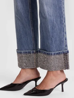 Alice and Olivia CHIC EMBELLISHED ANKLE JEAN