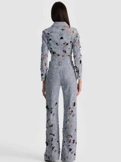 Alice and Olivia CHIC LASER-CUT JEAN