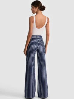 Alice and Olivia CHIC STRIPED JEAN