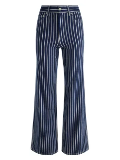 Alice and Olivia CHIC STRIPED JEAN