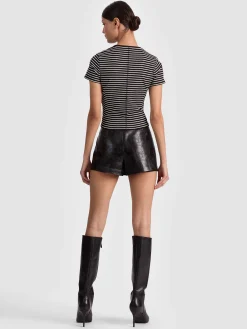 Alice and Olivia CINDY CROPPED TEE