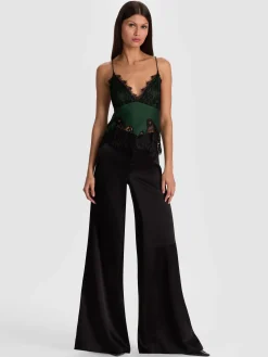 Alice and Olivia CLAUDIA LACE SLIP TOP