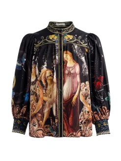 Alice and Olivia CORA BUTTON DOWN BLOUSE