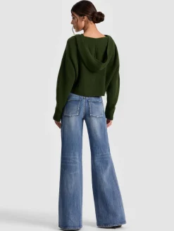 Alice and Olivia COREY HOODED CASHMERE CARDIGAN