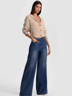 Alice and Olivia COREY HOODED CASHMERE CARDIGAN