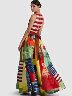 Alice and Olivia DARCIE FLARED GOWN