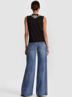 Alice and Olivia DEDE EMBELLISHED TANK