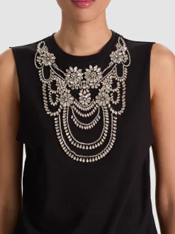 Alice and Olivia DEDE EMBELLISHED TANK