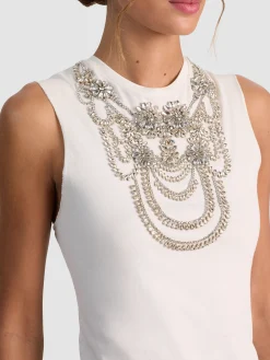 Alice and Olivia DEDE EMBELLISHED TANK