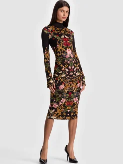 Alice and Olivia DELORA MIDI DRESS