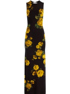 Alice and Olivia DELORA OPEN BACK MAXI DRESS