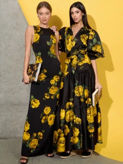 Alice and Olivia DELORA OPEN BACK MAXI DRESS