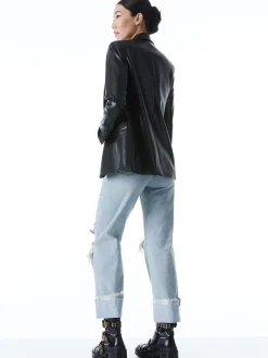 Alice and Olivia DENNY VEGAN BLAZER