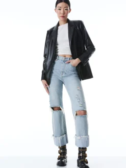 Alice and Olivia DENNY VEGAN BLAZER