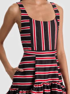 Alice and Olivia DIANA STRUCTURED MIDI DRESS