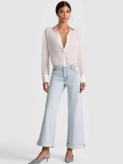 Alice and Olivia DIMITRA OVERSIZED BUTTON DOWN