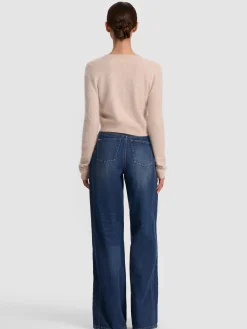 Alice and Olivia DOLLIE BRUSHED CASHMERE CARDIGAN