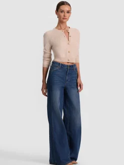 Alice and Olivia DOLLIE BRUSHED CASHMERE CARDIGAN