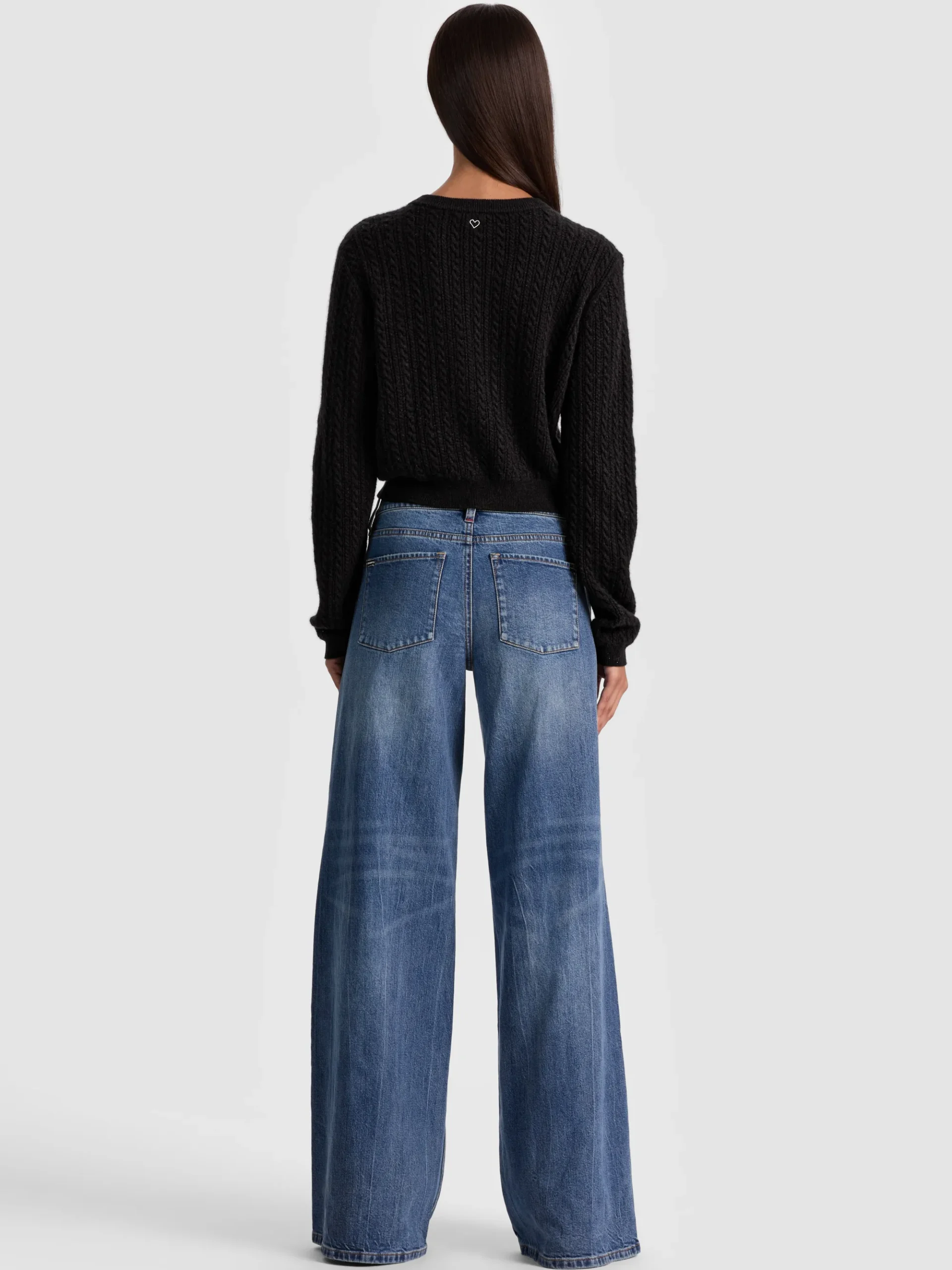 Alice and Olivia DOLLIE CASHMERE CABLEKNIT CARDIGAN