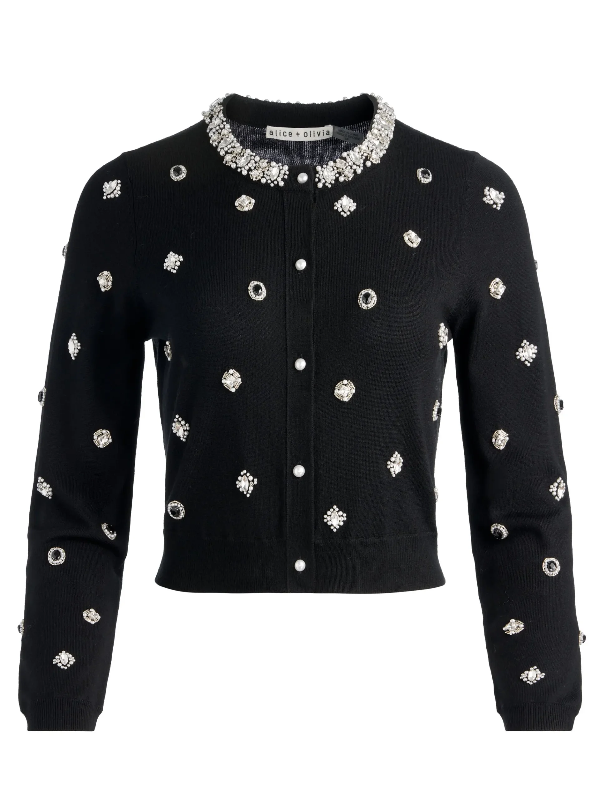 Alice and Olivia DOLLIE EMBELLISHED CARDIGAN