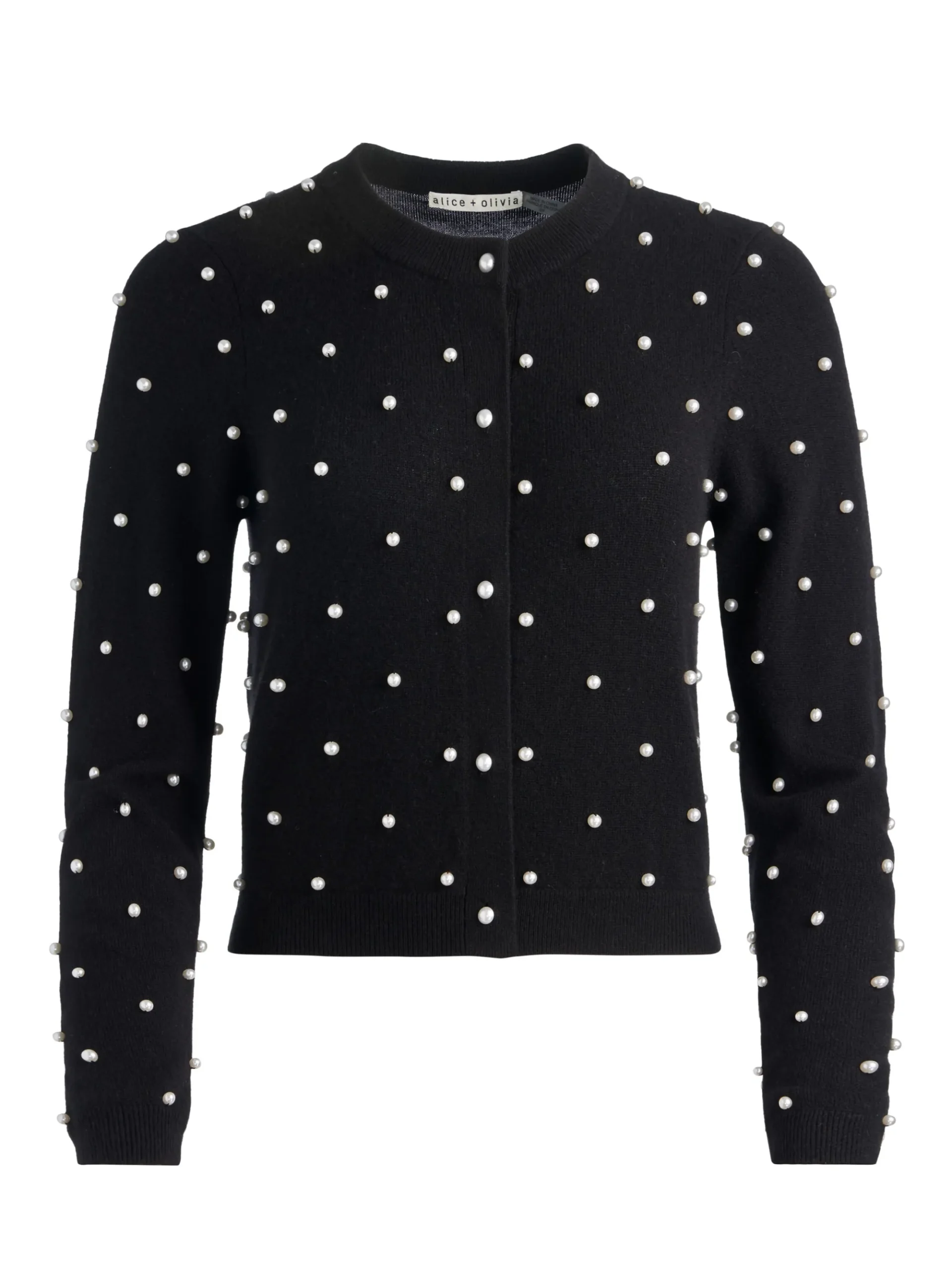 Alice and Olivia DOLLIE EMBELLISHED CASHMERE CARDIGAN