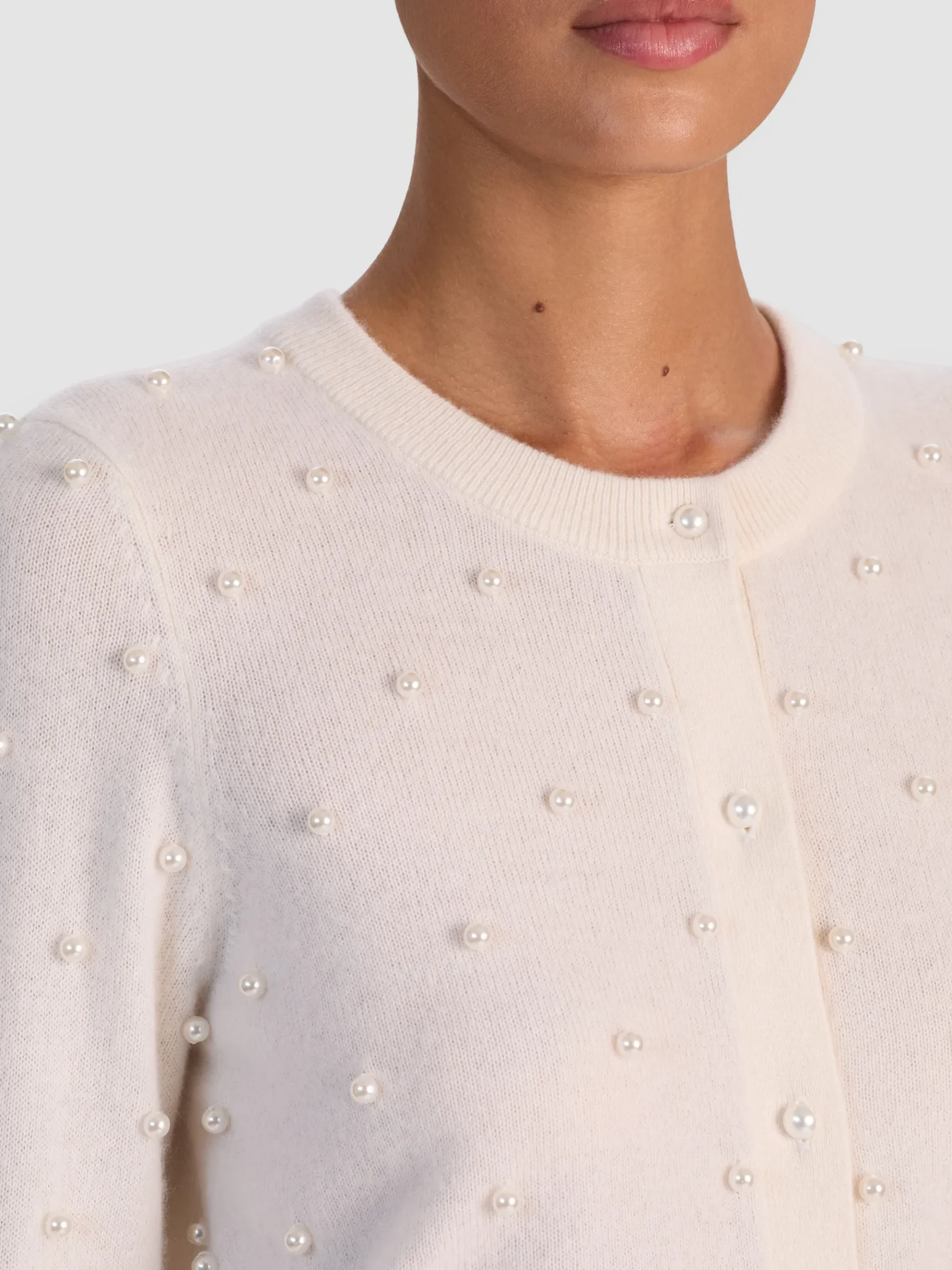 Alice and Olivia DOLLIE EMBELLISHED CASHMERE CARDIGAN