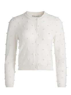 Alice and Olivia DOLLIE EMBELLISHED CASHMERE CARDIGAN
