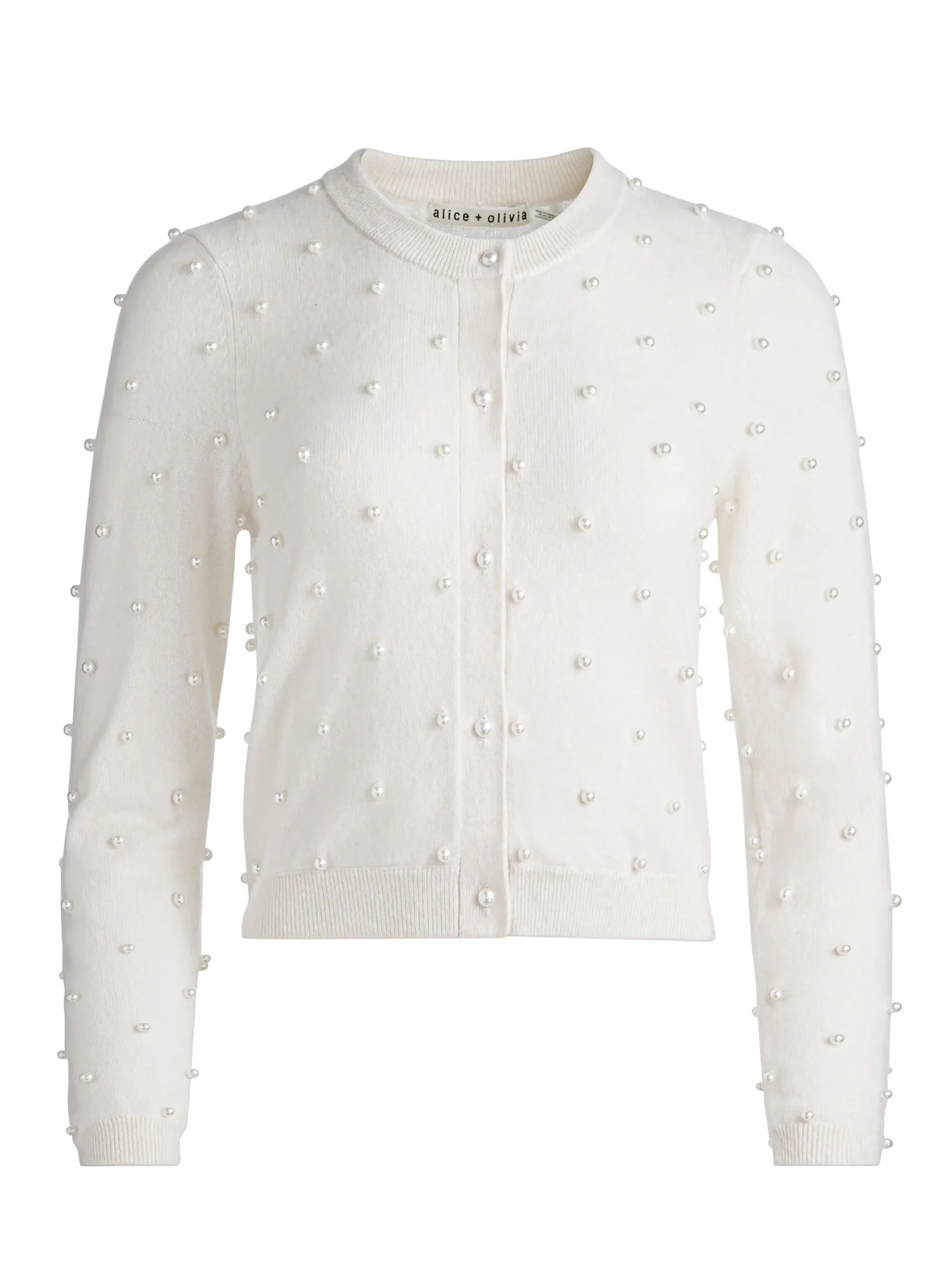 Alice and Olivia DOLLIE EMBELLISHED CASHMERE CARDIGAN