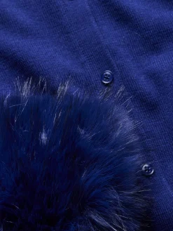 Alice and Olivia DOLLIE FAUX FUR CUFF CARDIGAN