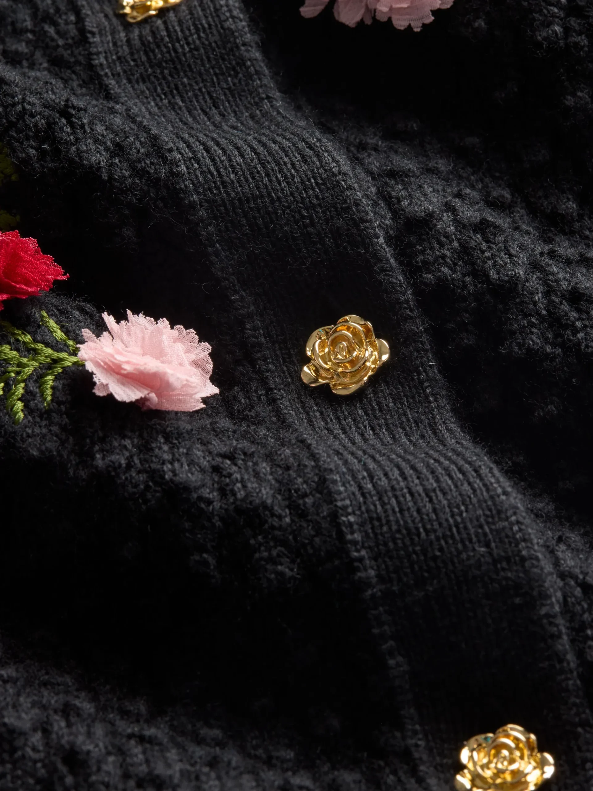 Alice and Olivia DOLLIE FLORAL CARDIGAN