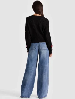 Alice and Olivia DOLLIE FLORAL CARDIGAN