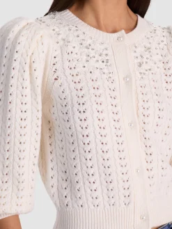 Alice and Olivia DORIS EMBELLISHED CARDIGAN