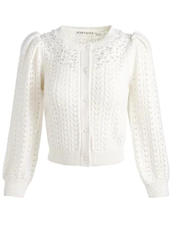 Alice and Olivia DORIS EMBELLISHED CARDIGAN