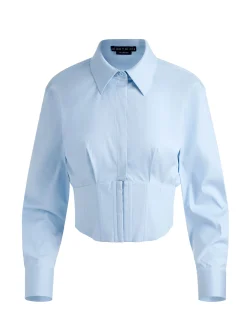 Alice and Olivia EDIE CORSET BUTTON DOWN