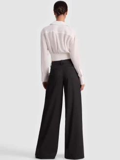 Alice and Olivia EDIE SEAMED CORSET BUTTON DOWN