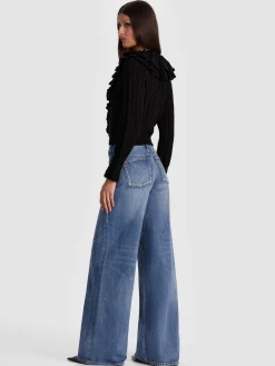 Alice and Olivia EILEEN RUFFLE CARDIGAN