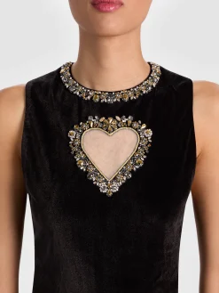 Alice and Olivia ELLA VELVET MINI DRESS