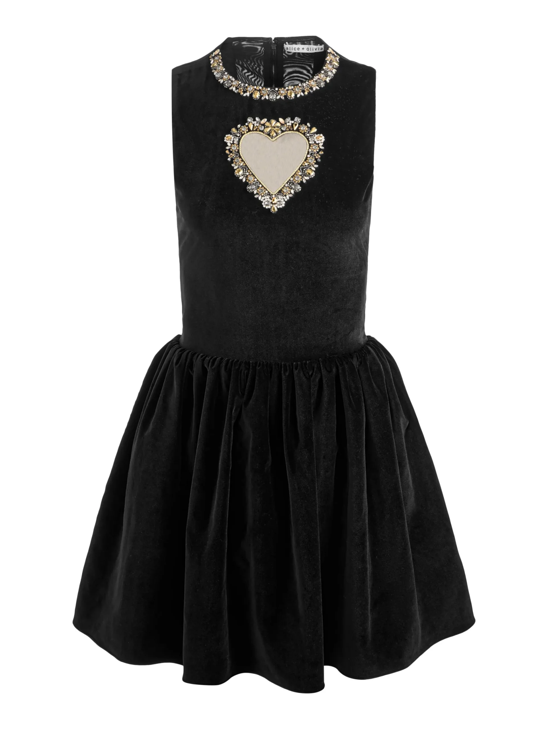 Alice and Olivia ELLA VELVET MINI DRESS