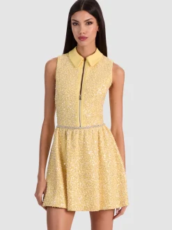 Alice and Olivia ELLIS EMBELLISHED MINI DRESS